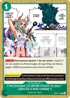 C'est pourquoi j'ai décidé d'ouvrir ce pays ! Joins-toi à mon combat !! EB05-019 One Piece Heroines Edition vol.2