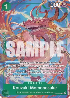 Kouzuki Momonosuke OP10-028 P1 Other Product Card