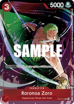 Roronoa Zoro ST01-013 P2 Other Product Card