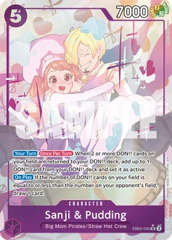 Sanji & Pudding EB02-035 P1 Anime 25th Collection