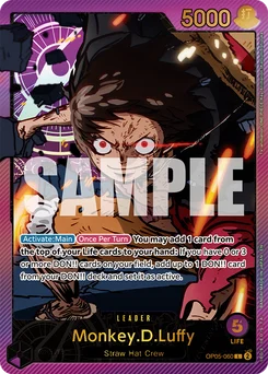 Monkey.D.Luffy OP05-060 P4 Anime 25th Collection
