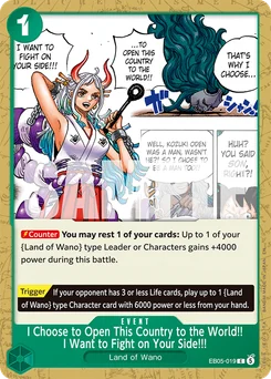 I Choose to Open This Country to the World!! I Want to Fight on Your Side!!! EB05-019 One Piece Heroines Edition vol.2