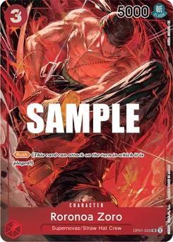 Roronoa Zoro OP01-025 P1 Romance Dawn