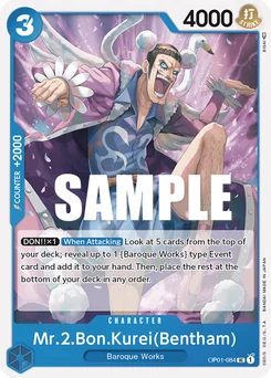 Mr.2.Bon.Kurei(Bentham) OP01-084 Romance Dawn