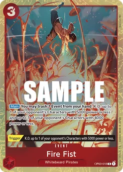 Fire Fist OP03-018 P1 Pillars of Strength