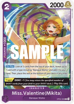 Miss.Valentine(Mikita) OP04-066 Kingdoms of Intrigue