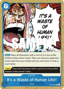 It's a Waste of Human Life!! OP05-058 Awakening of the New Era