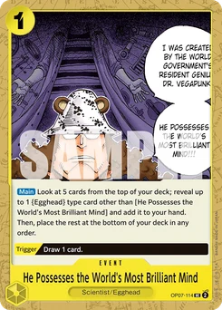 He Possesses the World's Most Brilliant Mind OP07-114 500 Years In the Future