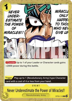 Never Underestimate the Power of Miracles!! OP09-116 Emperors In the New World