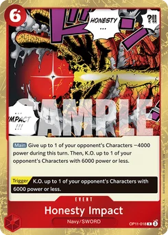 Honesty Impact OP11-018 A Fist of Divine Speed