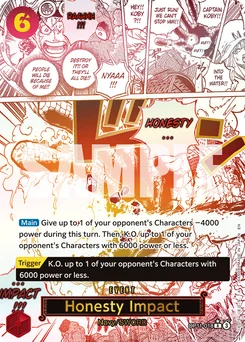 Honesty Impact OP11-018 P1 A Fist of Divine Speed