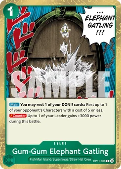 Gum-Gum Elephant Gatling OP11-038 A Fist of Divine Speed