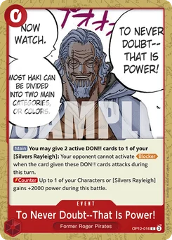 To Never Doubt--That Is Power! OP12-016 Legacy of the Master