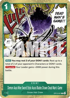 Demon Aura Nine Sword Style Asura Blades Drawn Dead Man's Game OP12-037 Legacy of the Master