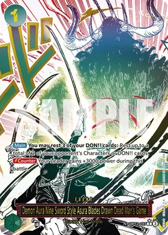 Demon Aura Nine Sword Style Asura Blades Drawn Dead Man's Game OP12-037 P1 Legacy of the Master