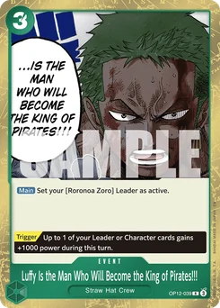 Luffy Is the Man Who Will Become the King of Pirates!!! OP12-039 Legacy of the Master
