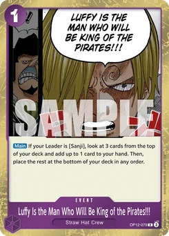 Luffy Is the Man Who Will Be King of the Pirates!!! OP12-079 Legacy of the Master