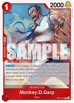 Monkey.D.Garp OP13-016 Carrying On His Will