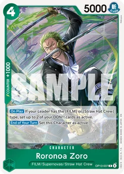 Roronoa Zoro OP13-037 Carrying On His Will