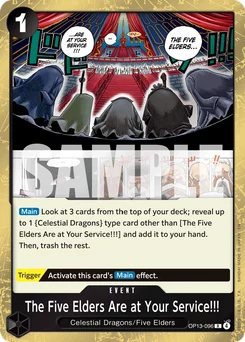 The Five Elders Are at Your Service!!! OP13-096 Carrying On His Will