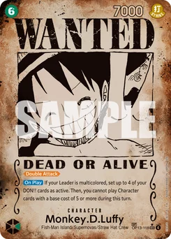Monkey.D.Luffy OP13-118 P4 Carrying On His Will