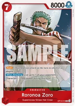 Roronoa Zoro OP14-015 The Azure Sea’S Seven