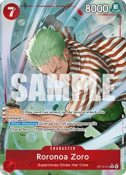 Roronoa Zoro OP14-015 P1 The Azure Sea’S Seven
