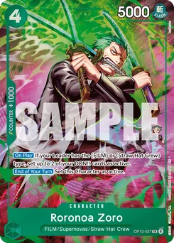 Roronoa Zoro OP13-037 P1 Adventure On Kami’S Island