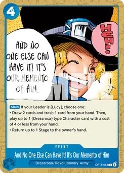 And No One Else Can Have It! It's Our Memento of Him OP15-054 Adventure On Kami’S Island