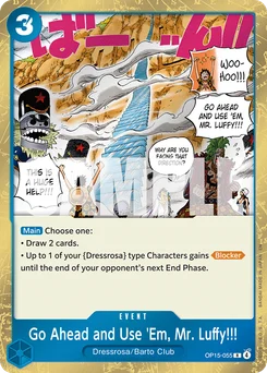 Go Ahead and Use 'Em, Mr. Luffy!!! OP15-055 Adventure On Kami’S Island