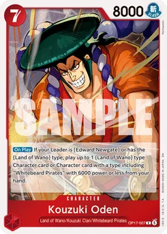 Kouzuki Oden OP17-007 The World’S Strongest Warriors