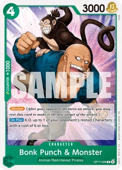 Bonk Punch & Monster OP17-028 The World’S Strongest Warriors