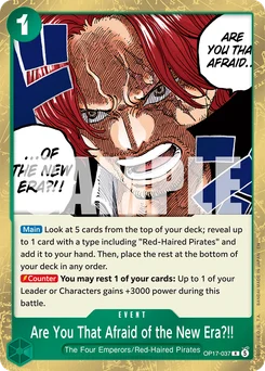 Are You That Afraid of the New Era?!! OP17-037 The World’S Strongest Warriors