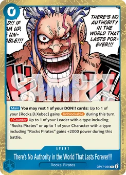 There's No Authority in the World That Lasts Forever!!! OP17-055 The World’S Strongest Warriors
