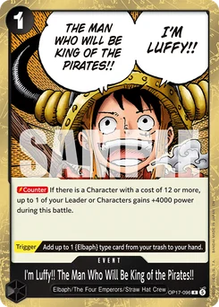 I'm Luffy!! The Man Who Will Be King of the Pirates!! OP17-096 The World’S Strongest Warriors