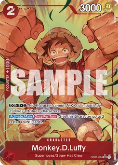 Monkey.D.Luffy OP01-024 P3 One Piece Card the Best