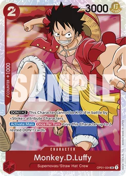 Monkey.D.Luffy OP01-024 R1 One Piece Card the Best