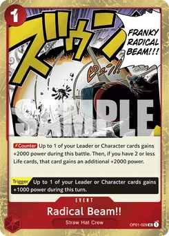 Radical Beam!! OP01-029 P2 One Piece Card the Best