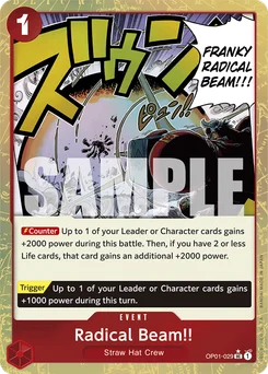 Radical Beam!! OP01-029 P3 One Piece Card the Best