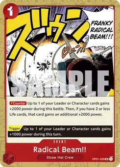 Radical Beam!! OP01-029 R1 One Piece Card the Best
