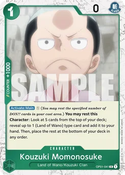 Kouzuki Momonosuke OP01-041 P3 One Piece Card the Best