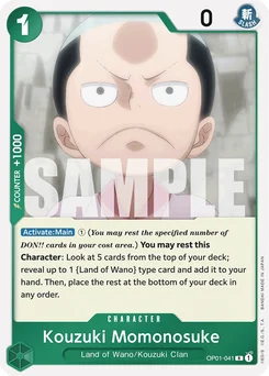 Kouzuki Momonosuke OP01-041 R1 One Piece Card the Best