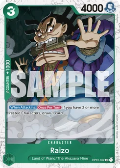 Raizo OP01-052 P3 One Piece Card the Best