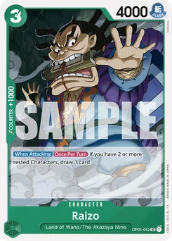 Raizo OP01-052 R1 One Piece Card the Best