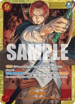 Shanks OP01-120 R1 One Piece Card the Best