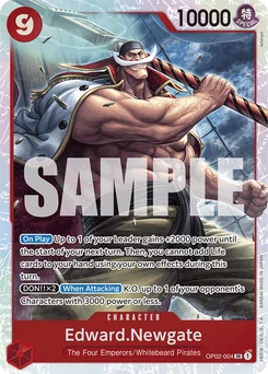 Edward.Newgate OP02-004 R1 One Piece Card the Best