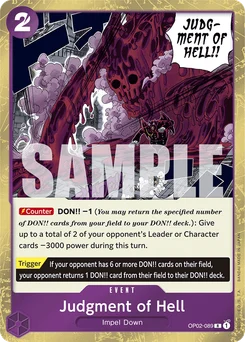 Judgment of Hell OP02-089 R1 One Piece Card the Best