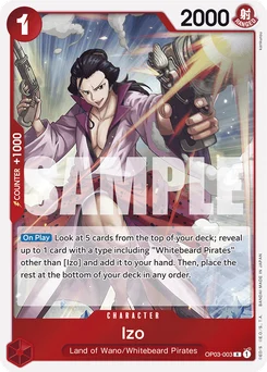 Izo OP03-003 R2 One Piece Card the Best