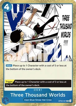 Three Thousand Worlds OP03-057 R1 One Piece Card the Best