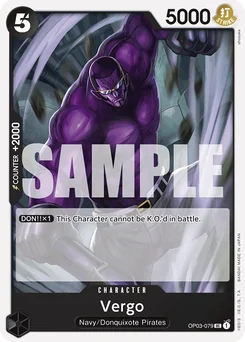 Vergo OP03-079 R2 One Piece Card the Best